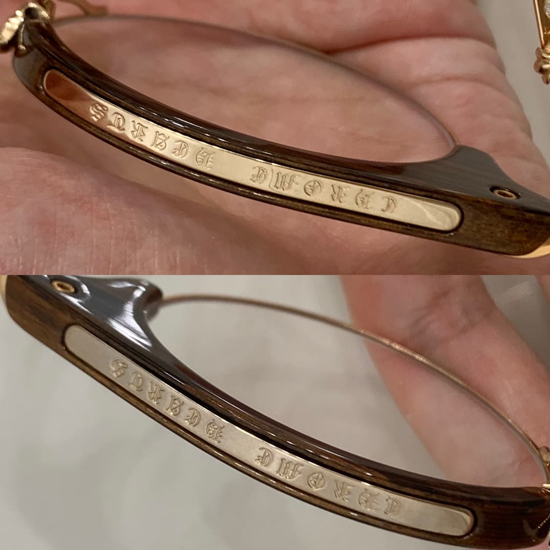 [48]크롬하츠 슬런트레딕션2 에보니우드 골드 안경 상품이미지5