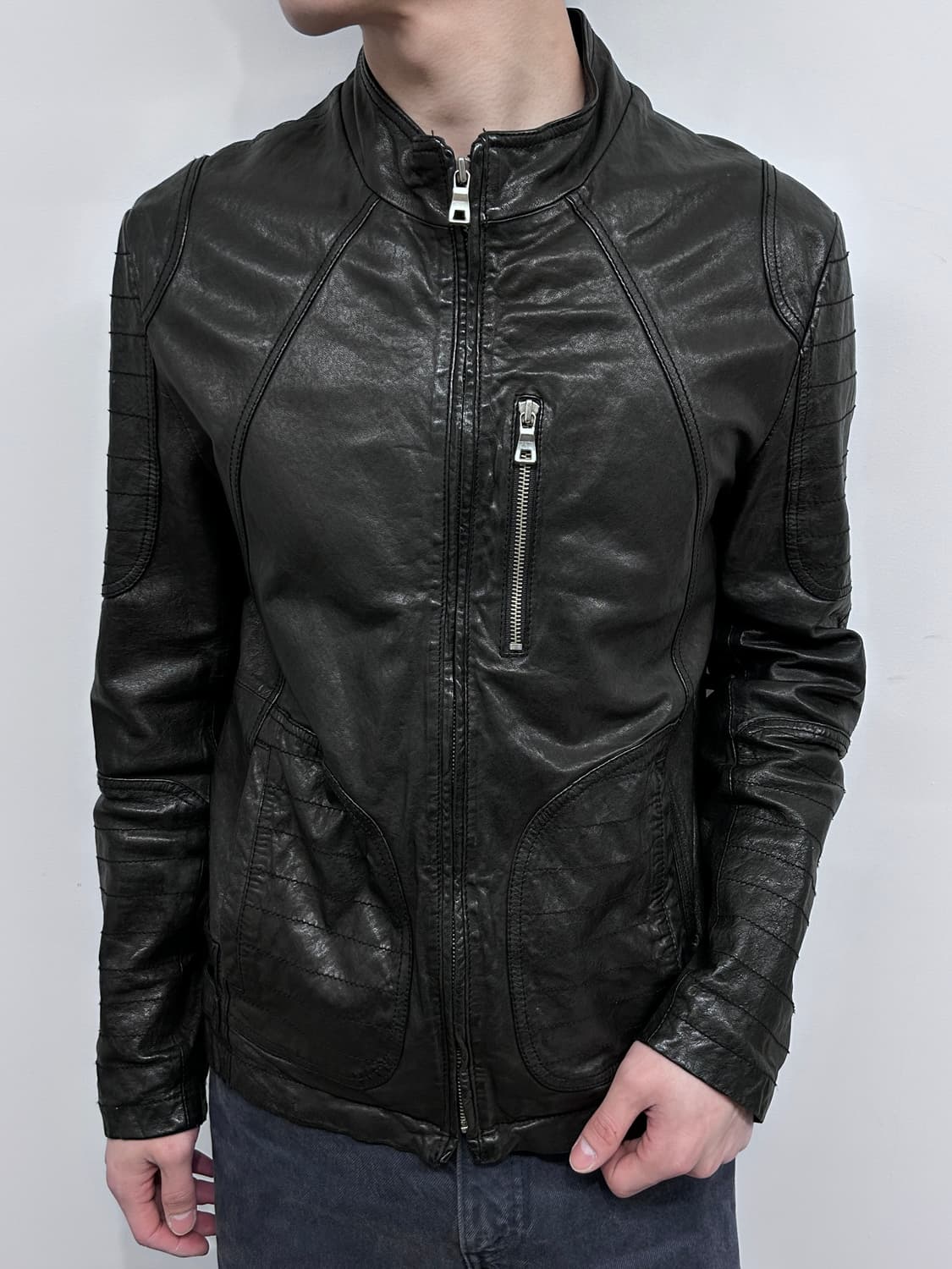 이탈리안 퀼티드 판넬 램스킨 자켓 상품이미지3