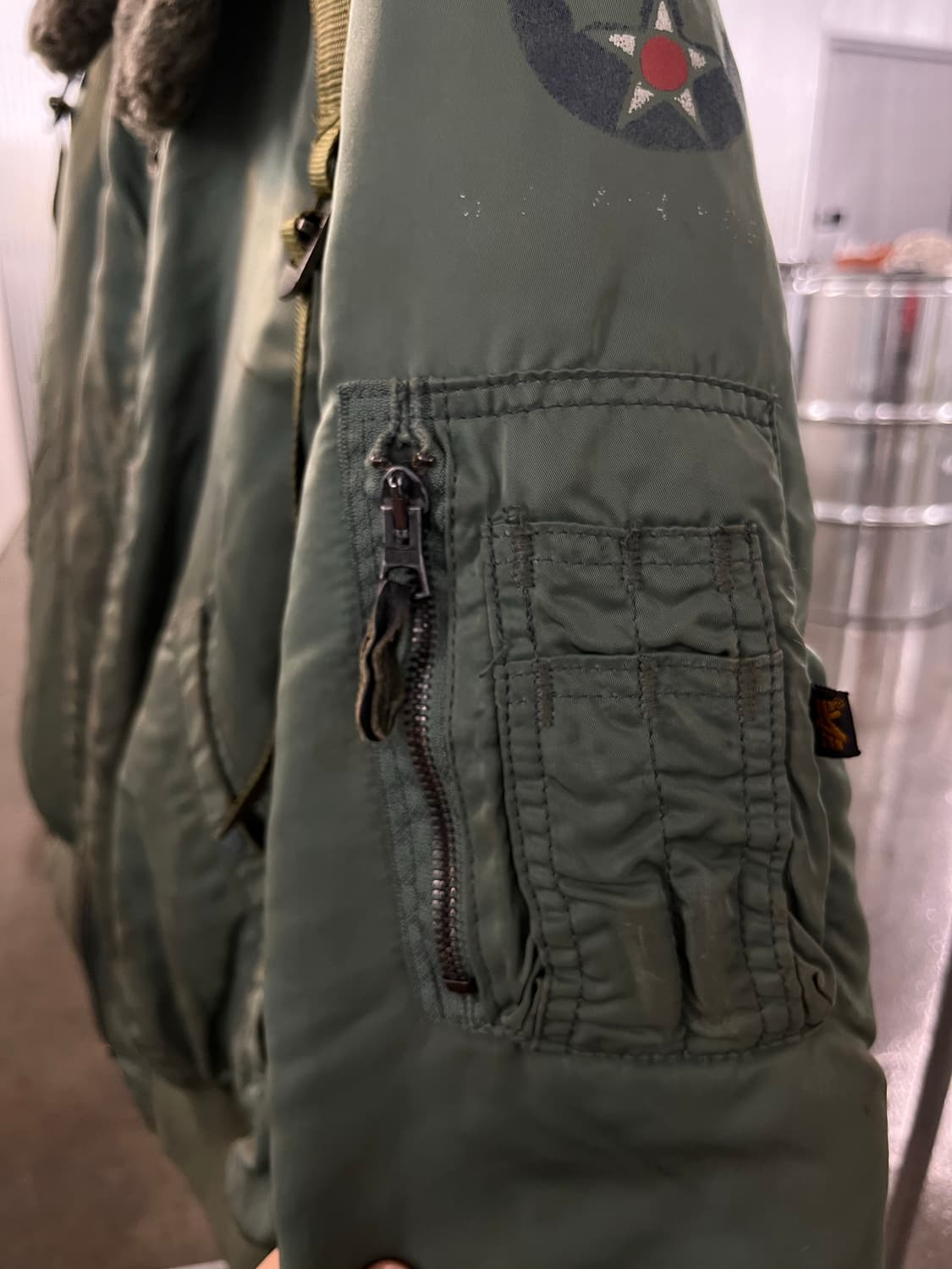 오리지날 미국제조 알파사 미공군 B-15D 항공점퍼 상품이미지4