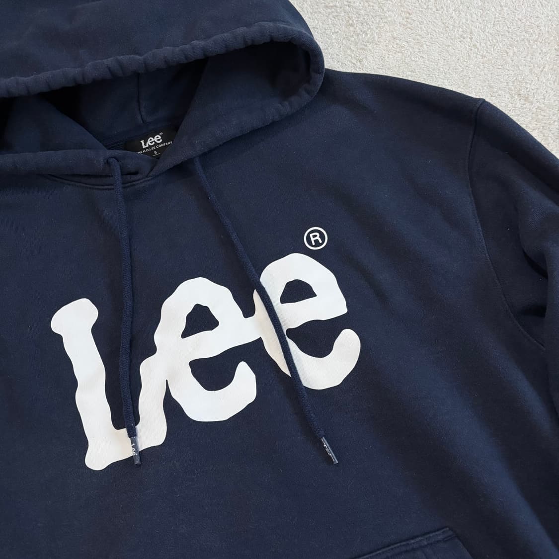 Lee 리 네이비 빅로고 후드티 상품이미지2