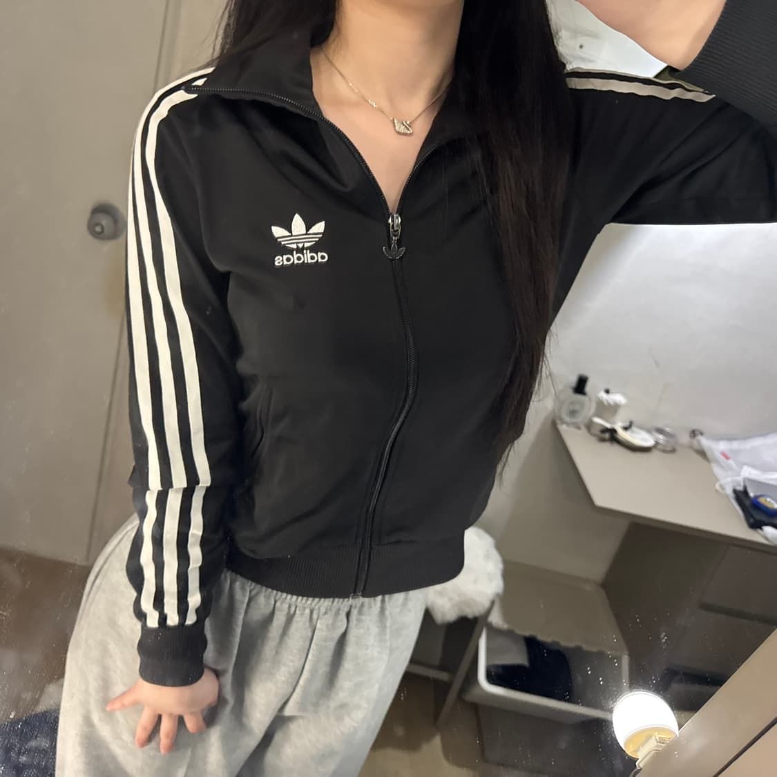 아디다스 불꽃파이어버드 트랙탑 져지 흰검 등판포인트🤍🖤 상품이미지1