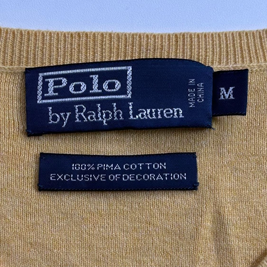 폴로 랄프로렌 옐로우 코튼 니트 상품이미지5