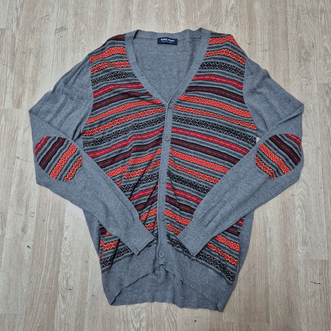 자라 영 자카드 니트 가디건 상품이미지1