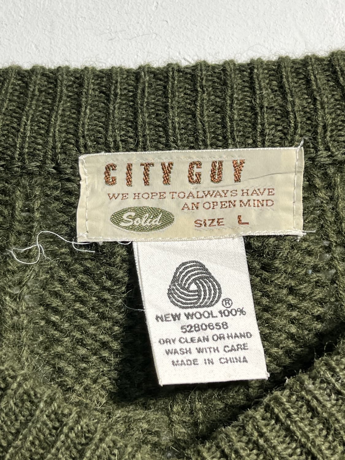 wool 100% 크리켓 니트 울100% XL 상품이미지6