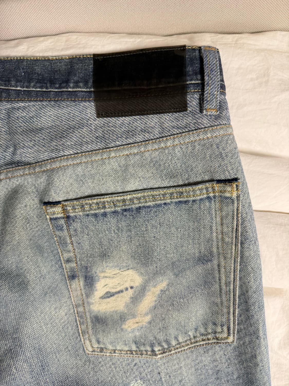 [31] 새제품 아워레가시 써드컷 디지털 데님 프린트 (크림) 상품이미지5