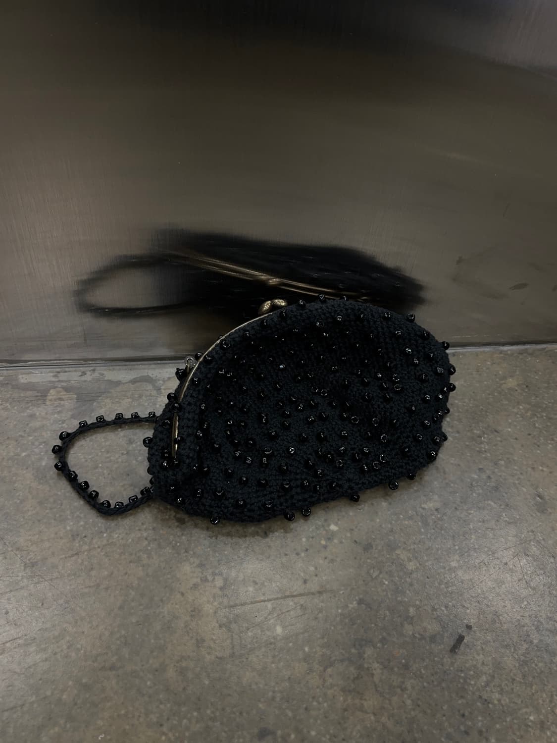 Black beads mini coin bag 상품이미지1