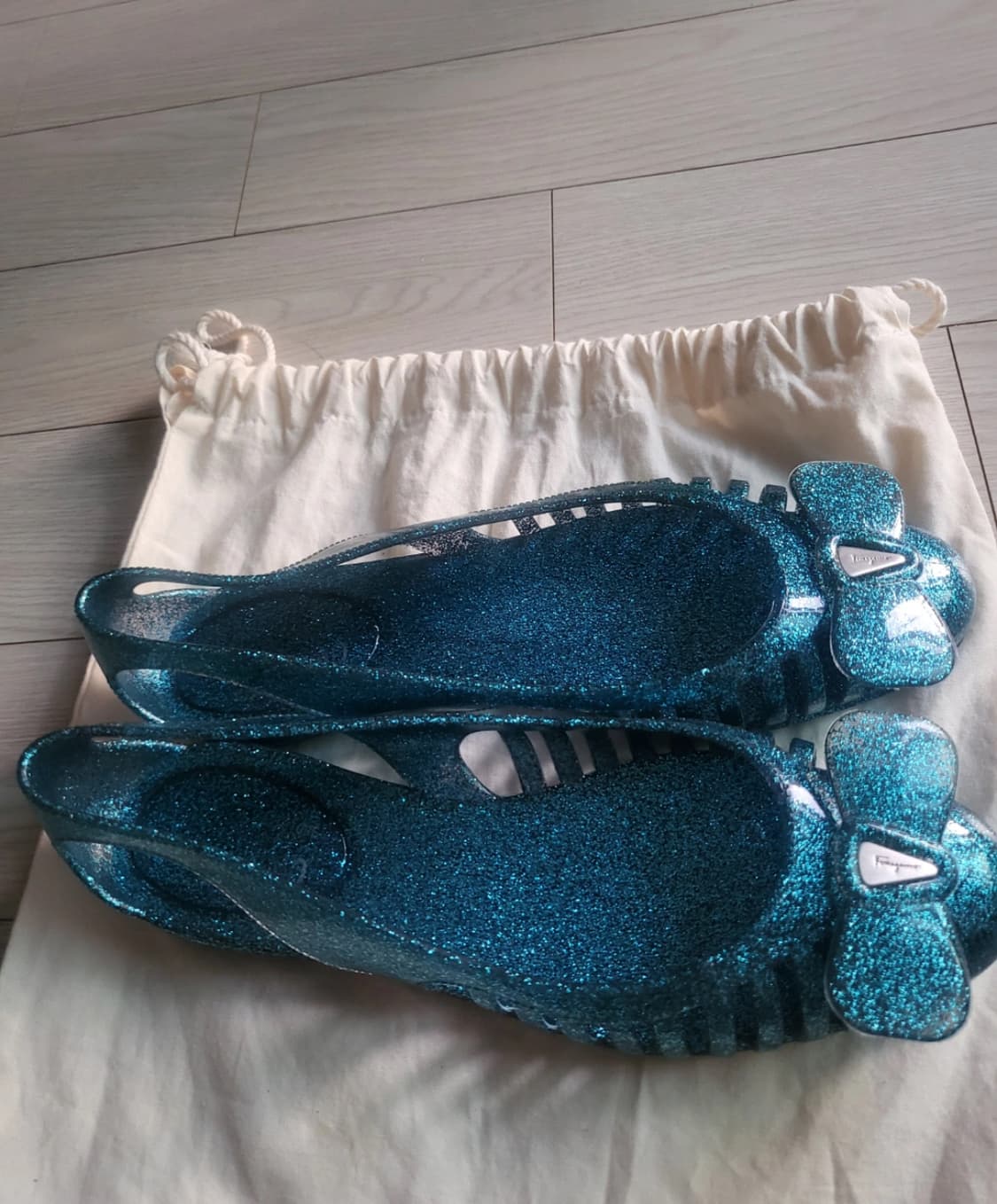 Ferragamo 페레가모 페라가모 젤리슈즈 블루 36 상품이미지3