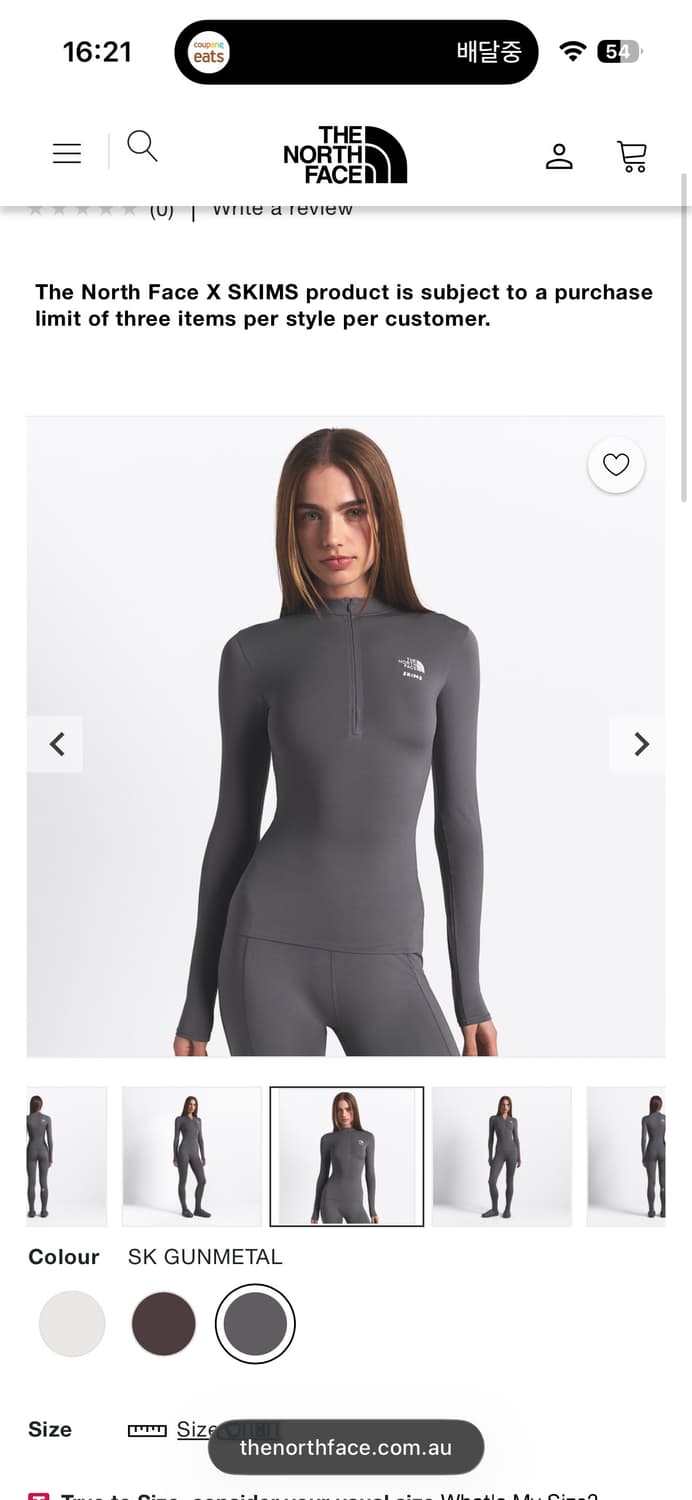 Skims X North Face Lefina 롱슬리브탑 M 상품이미지1
