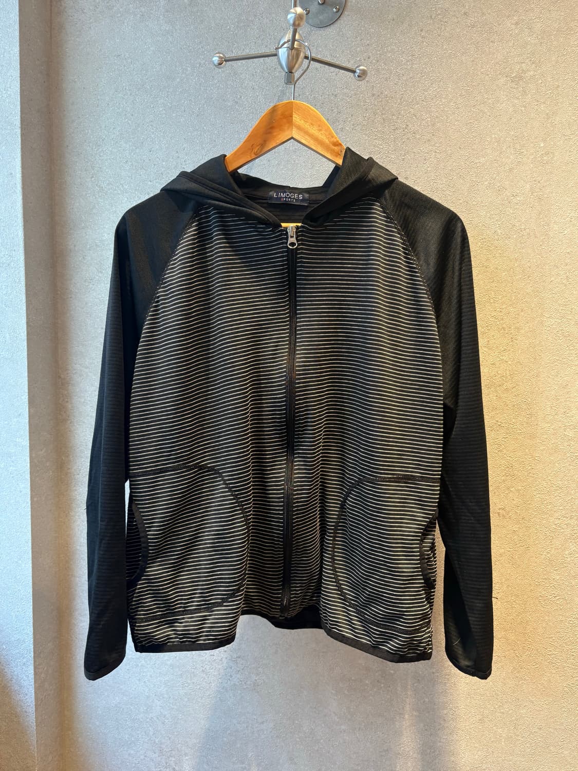 stripe hooded zip-up 상품이미지1