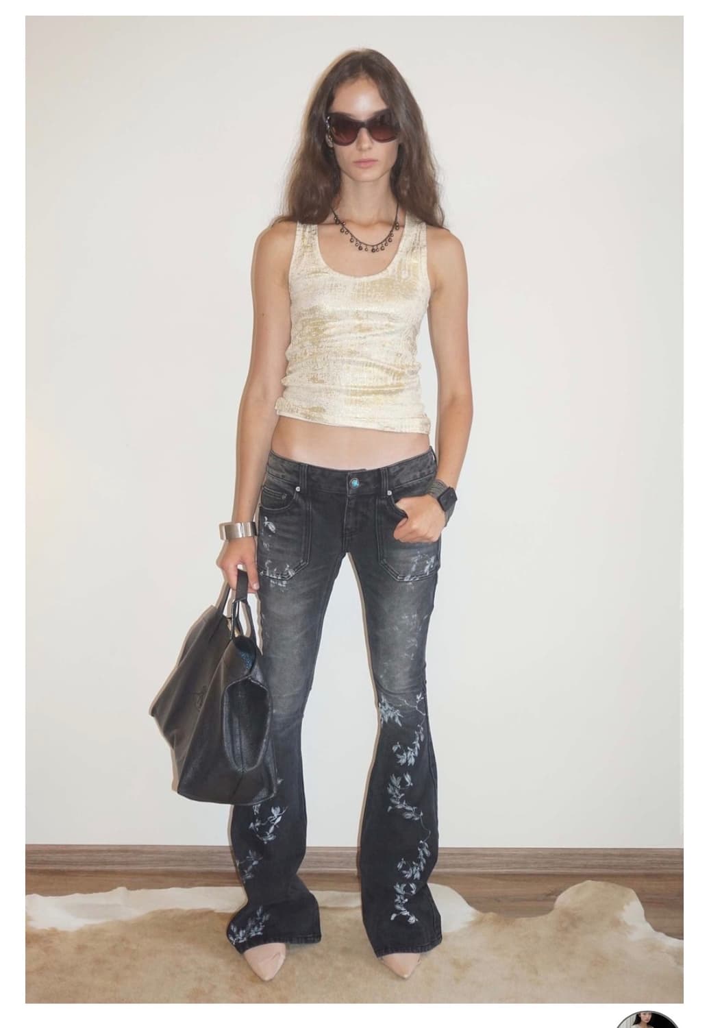 Sculptor flocking bootcut denim (S) 상품이미지1