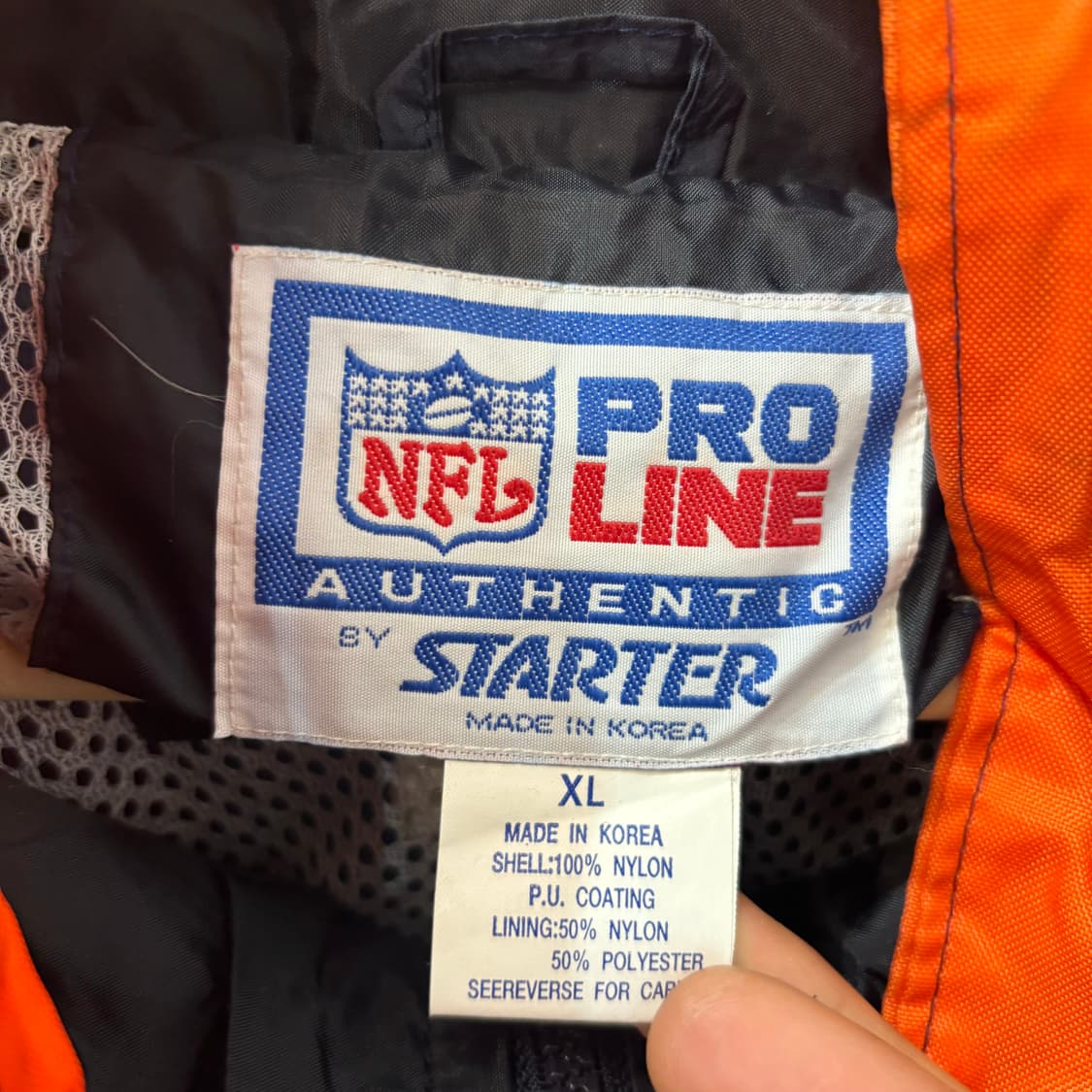 NFL X 스타터 90s 올드스쿨 덴버 브롱코스 바람막이 XL 상품이미지5