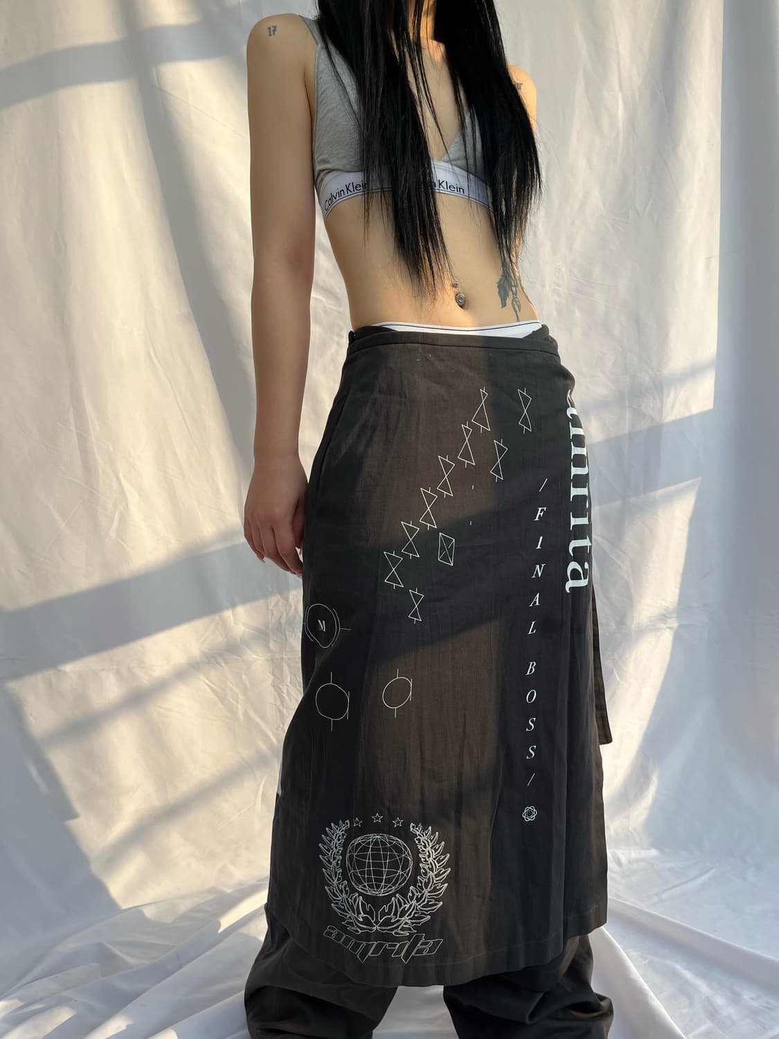 혜인서 랩 스커트 레이어드 와이드팬츠 상품이미지6