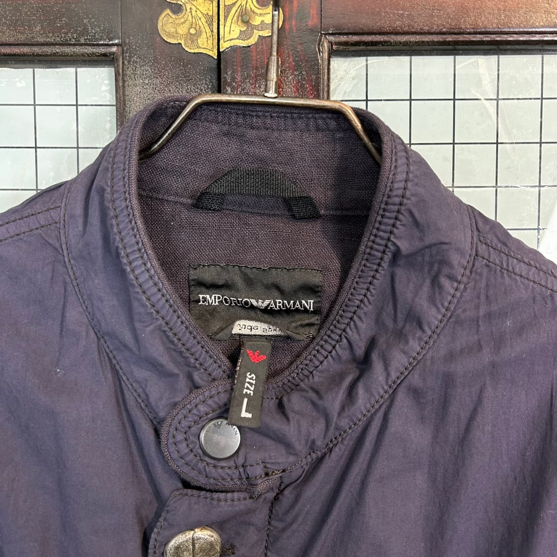 엠포리오 아르마니 버클 스트랩 코튼 블루종 상품이미지6