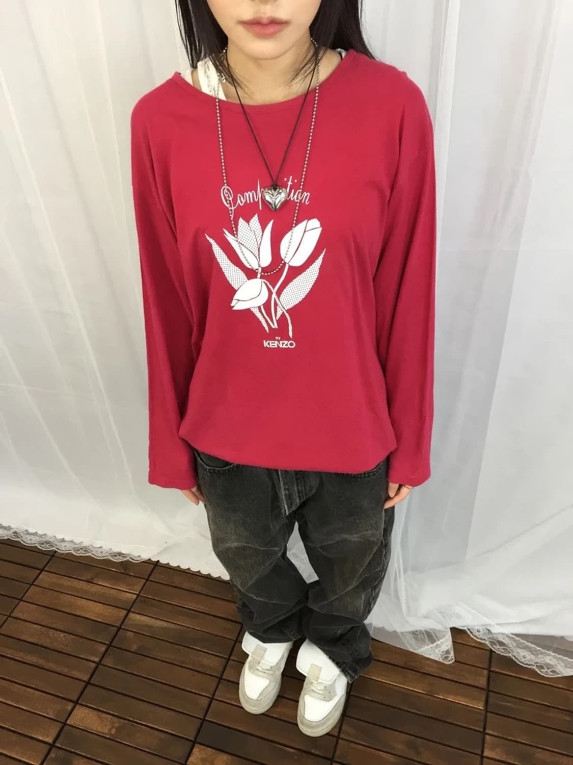 Composition by KENZO Red Floral Tee 상품이미지2