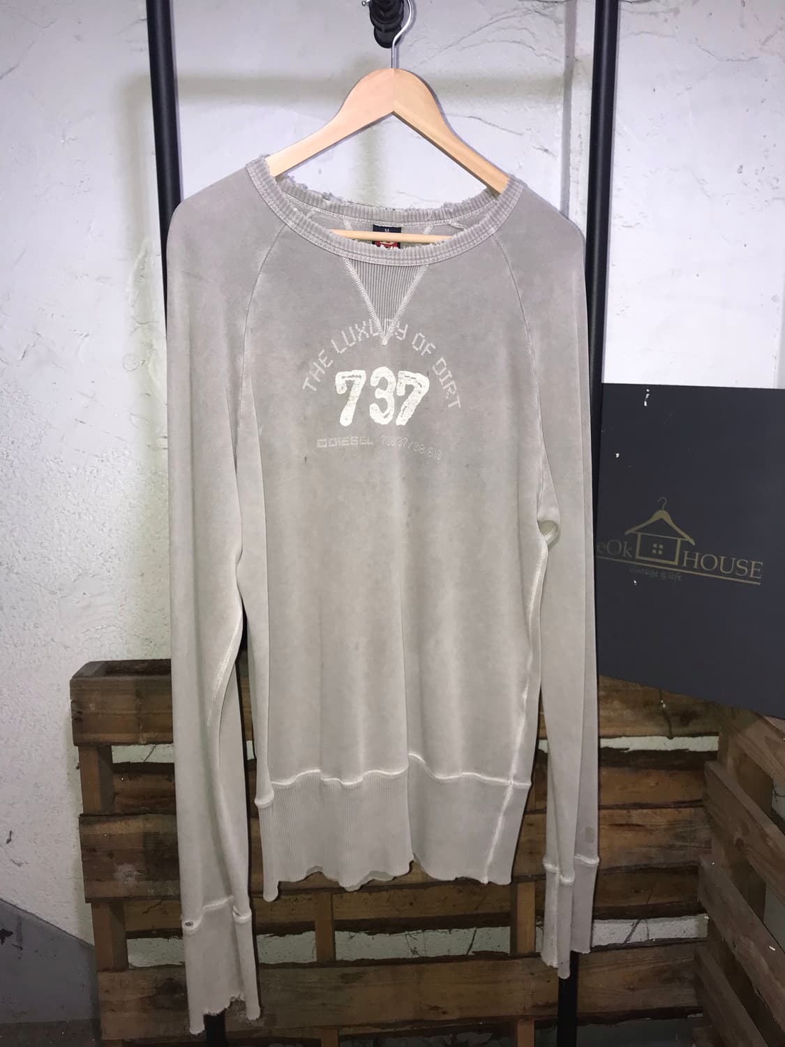 Diesel Luxury Of Dirty 737 Grey Sweatshi 상품이미지1