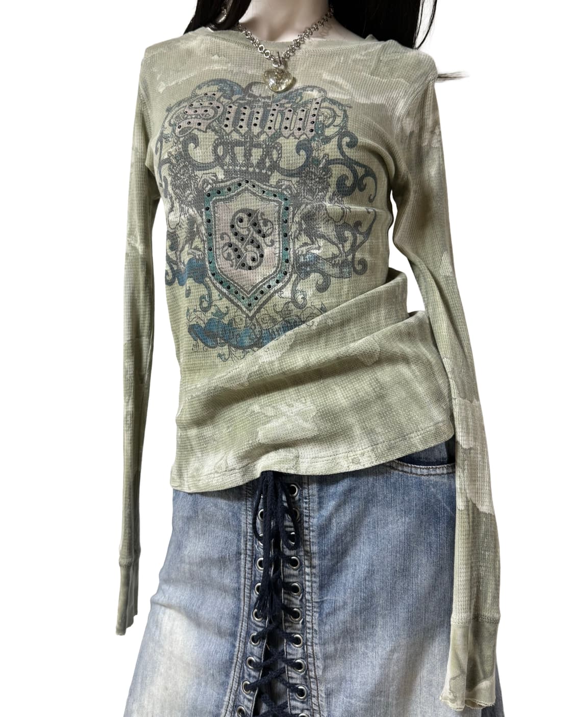 Y2k 슬림핏 그런지 탑 상품이미지2