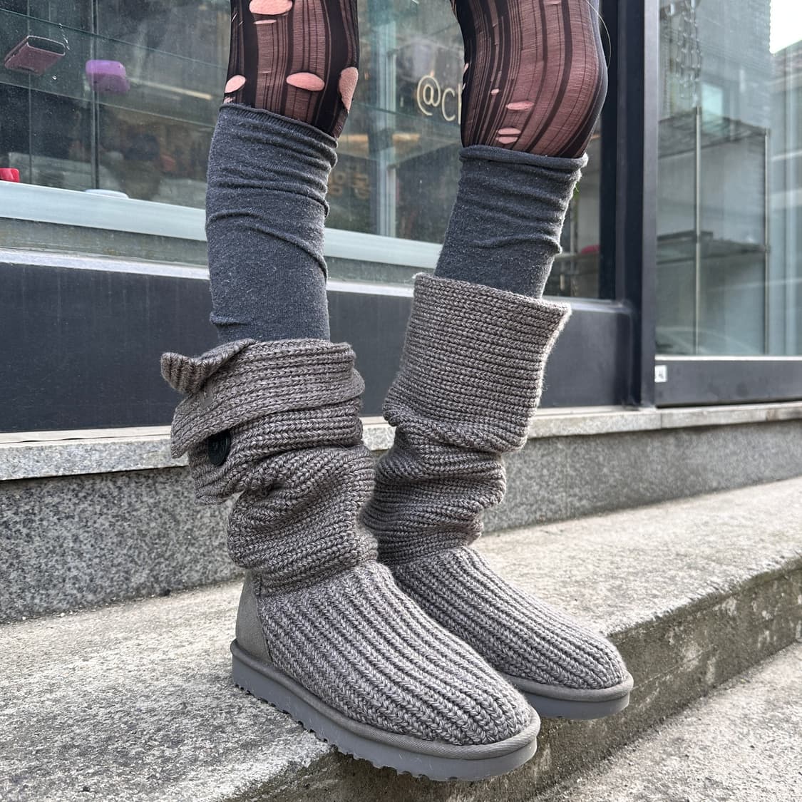 00s 그레이 니트 어그 카디 부츠 상품이미지1