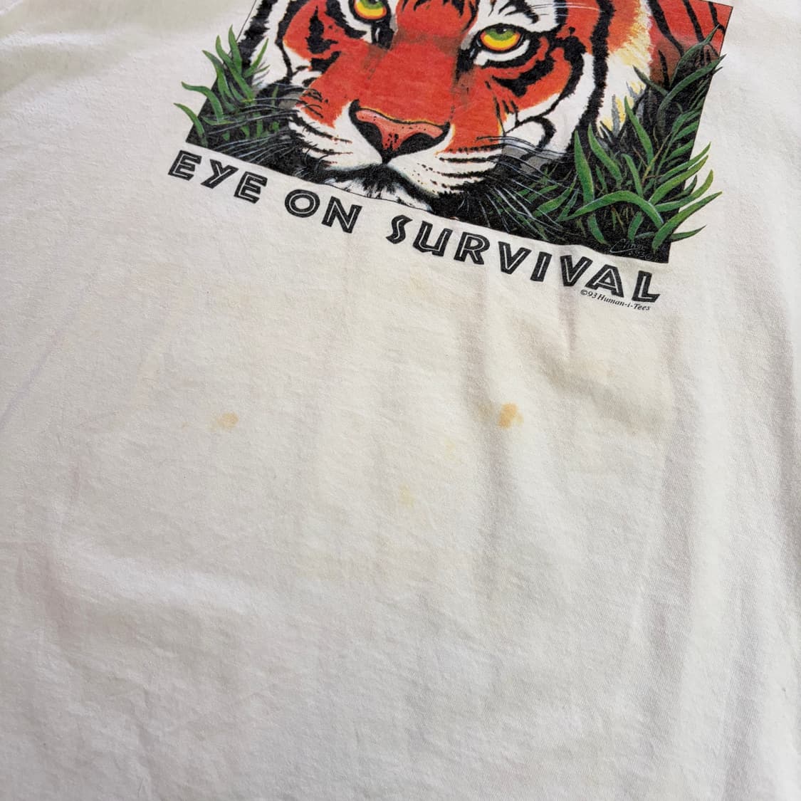 90s USA Eye On Survival 빈티지 반팔티 2XL 상품이미지5