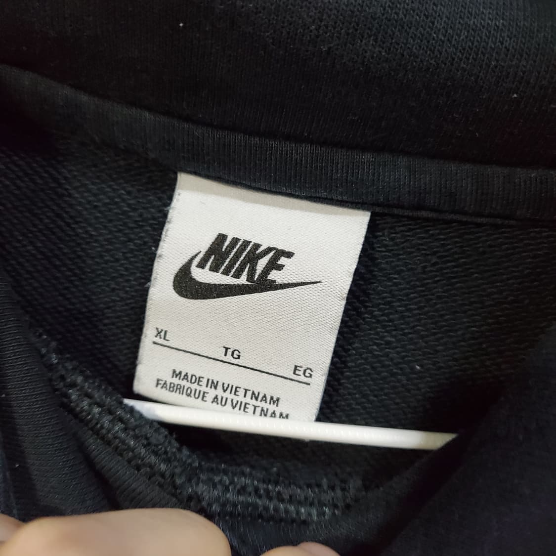 나이키 블랙 크롭 후드티  상품이미지3