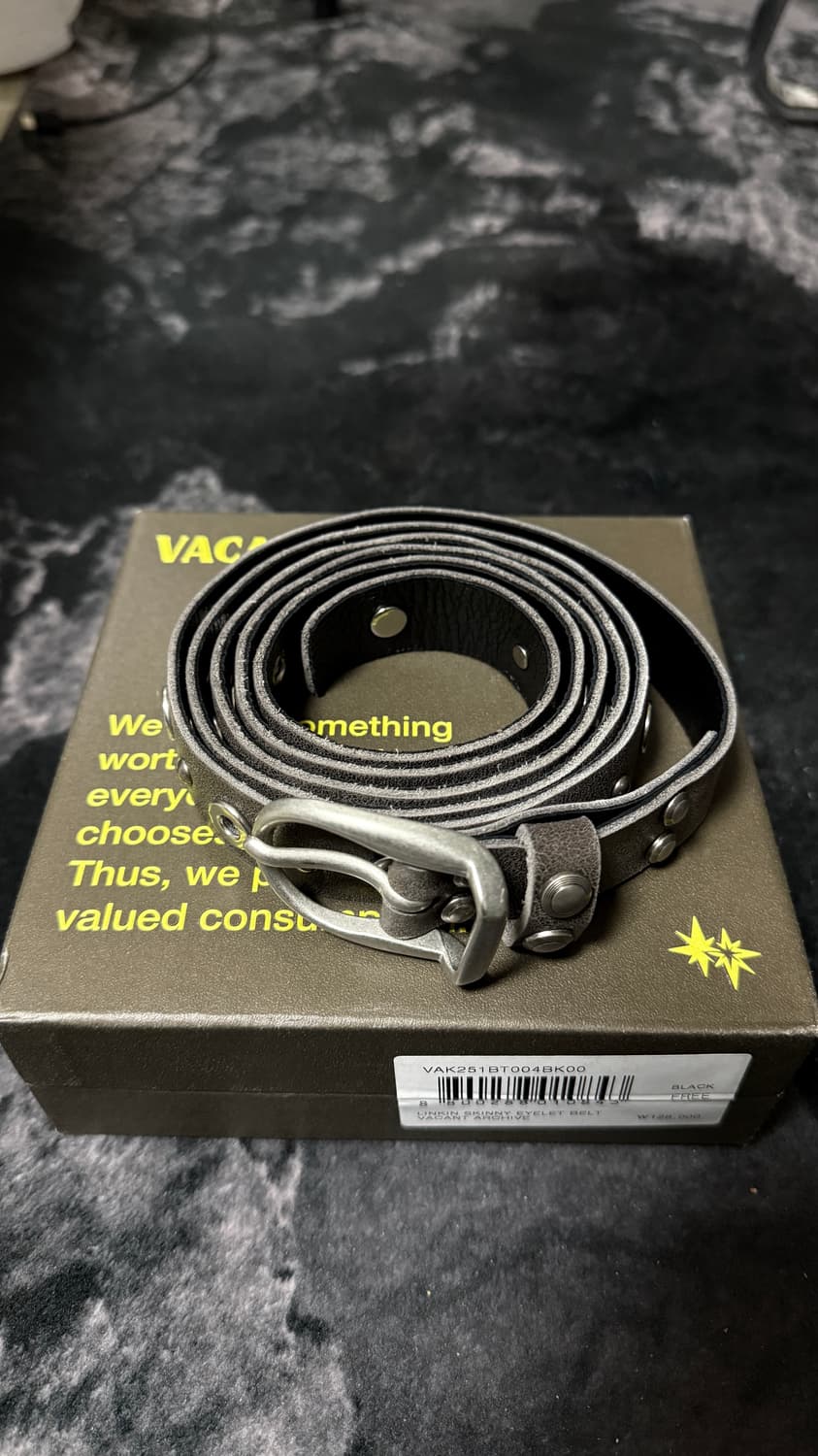 베이컨트 아카이브 LNKIN SKNNY EYELET BELT BLACK 상품이미지4