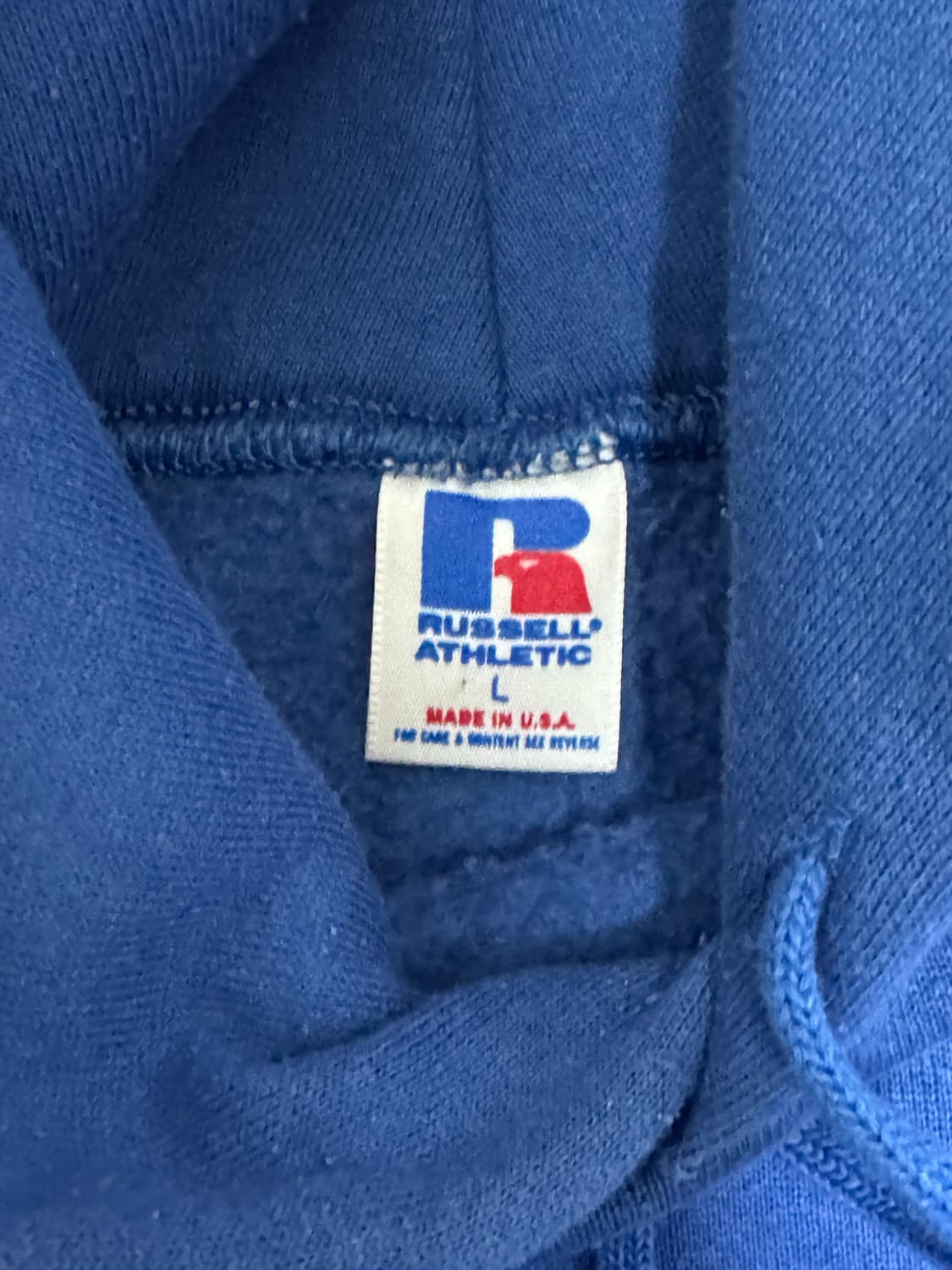 (L)90s Russell Athletic 러셀 애슬레틱 블루 후드 상품이미지2