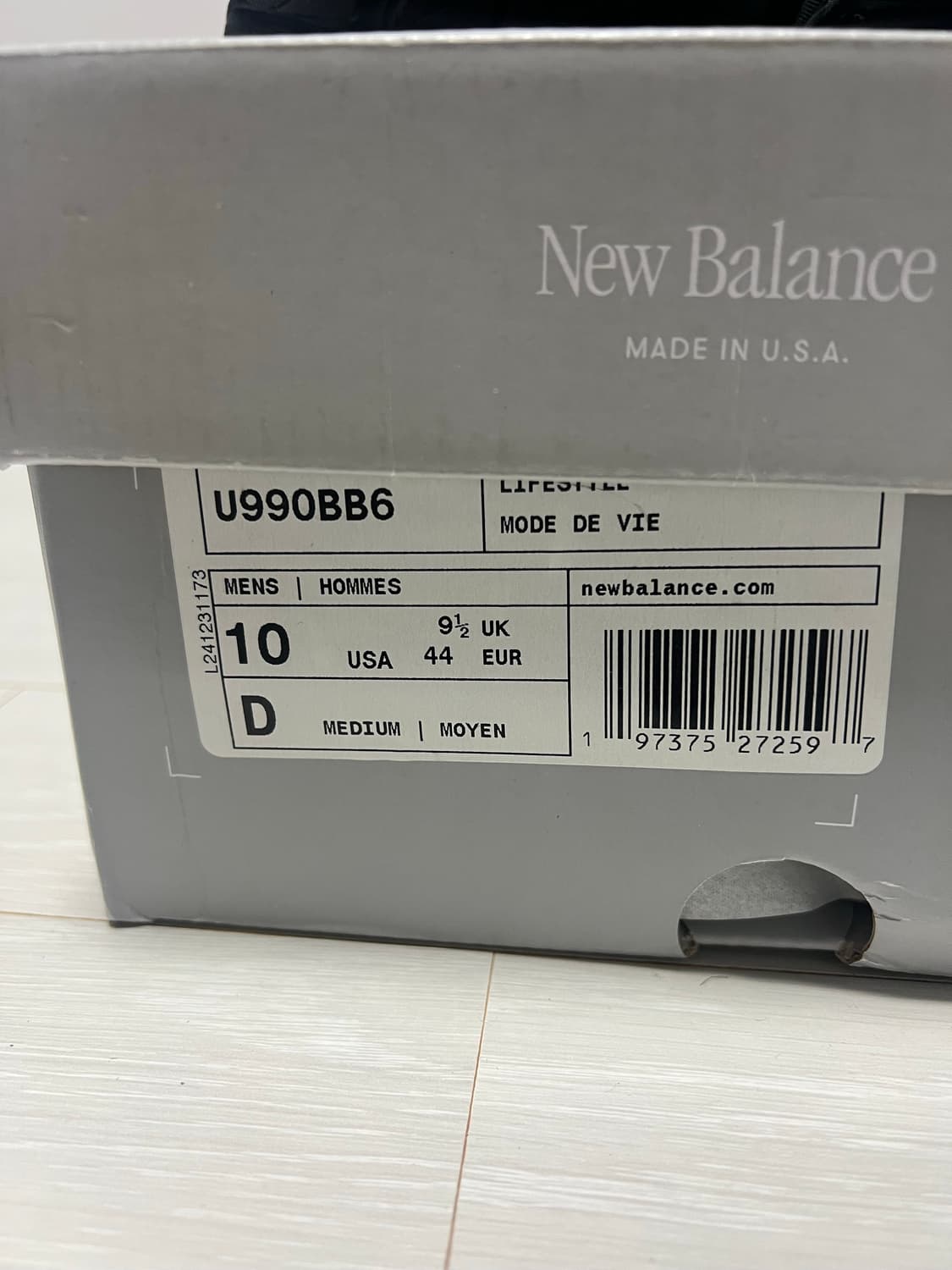 뉴발란스 990v6 Maide in USA 트리플블랙-D스탠다드 280 상품이미지6