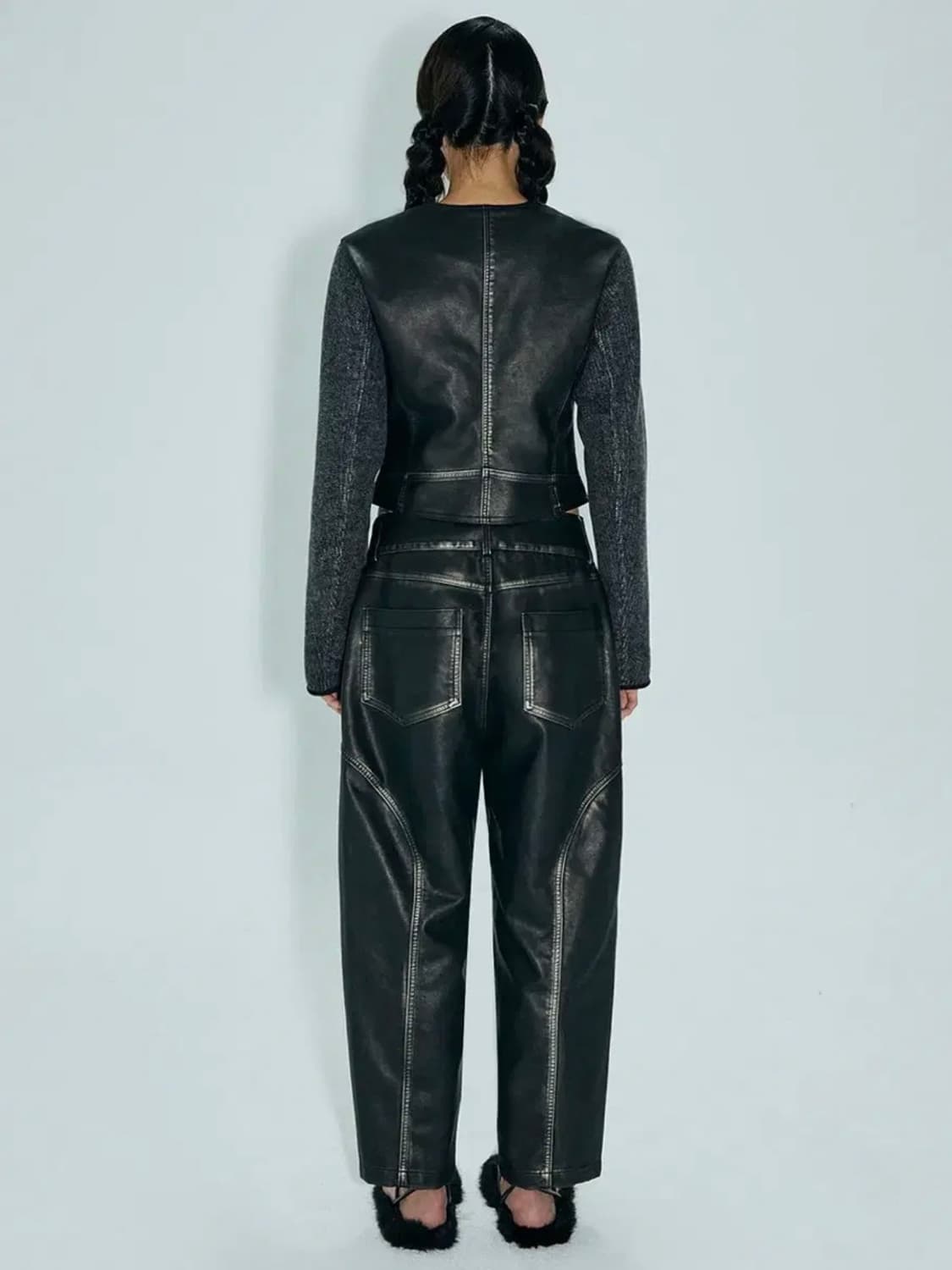 김미더영 태닝 레더 자켓 1 사이즈 상품이미지5