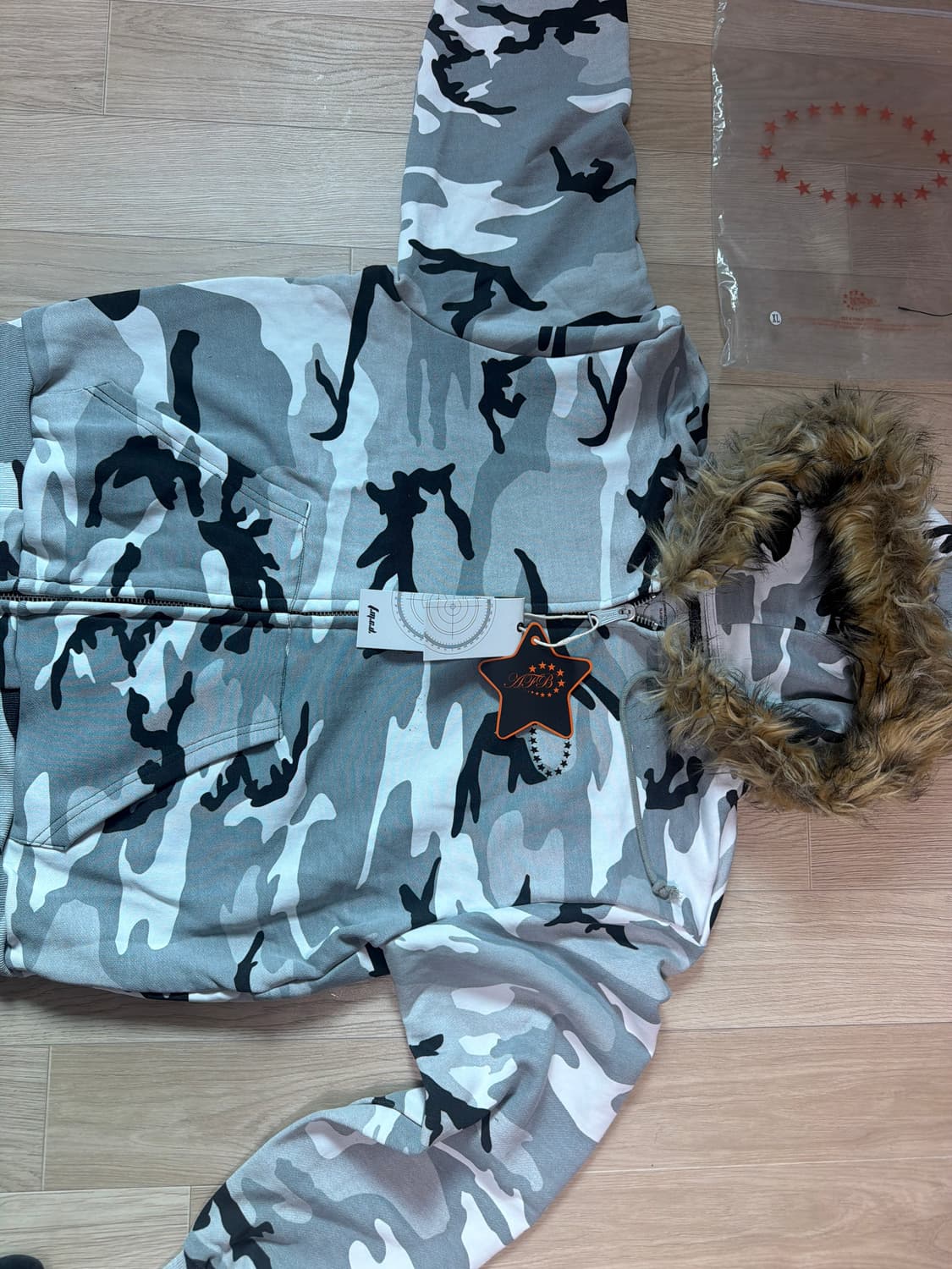 Afb x F.M.C.D 카모 퍼 후드집업 상품이미지1