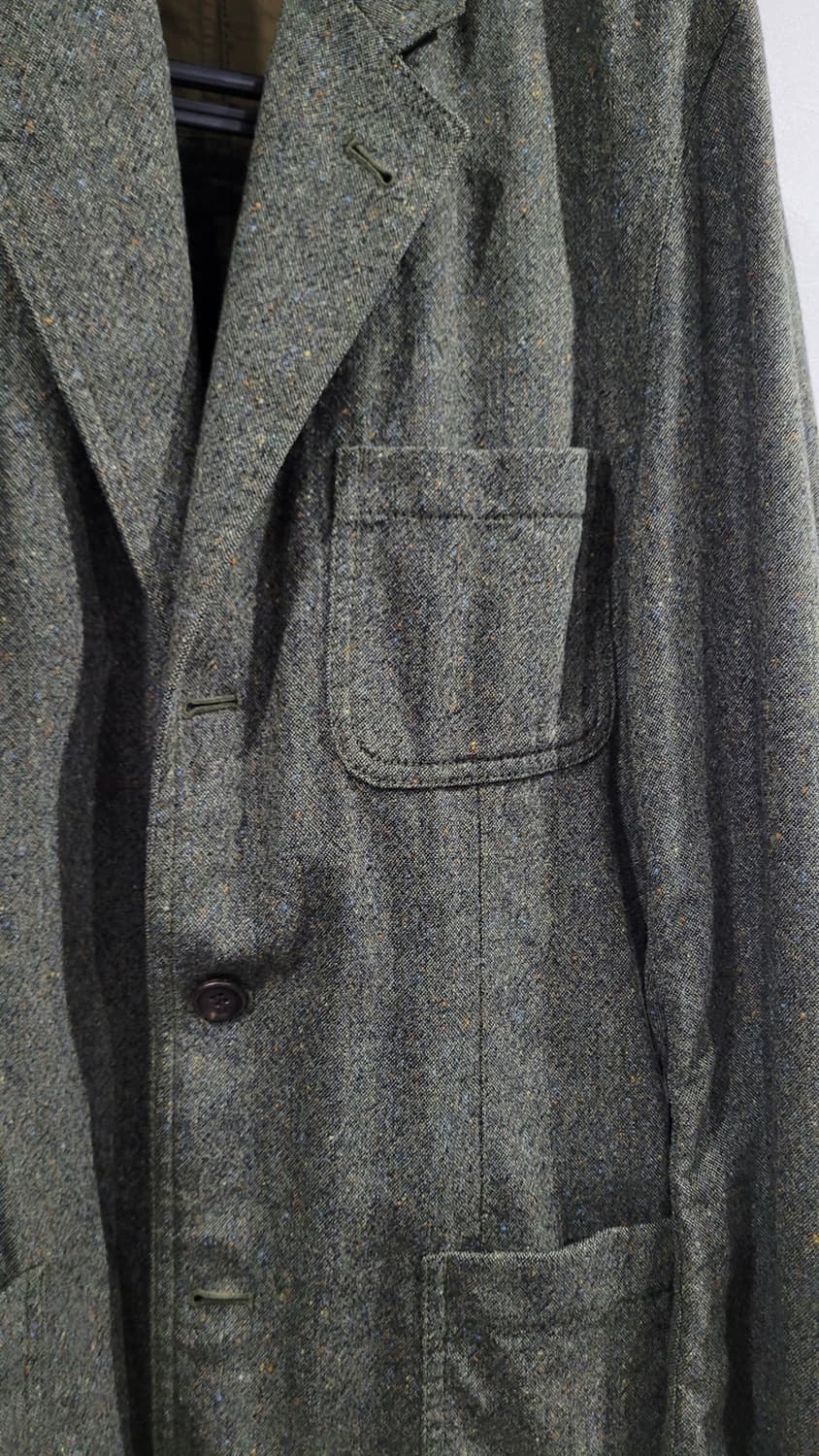 꼼데가르송 옴므 퍼커링 카키 울자켓 반우라 L 상품이미지2