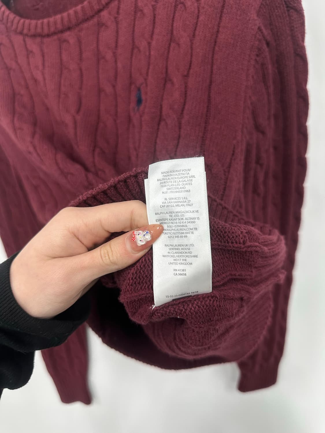 폴로 버건디 니트  상품이미지4