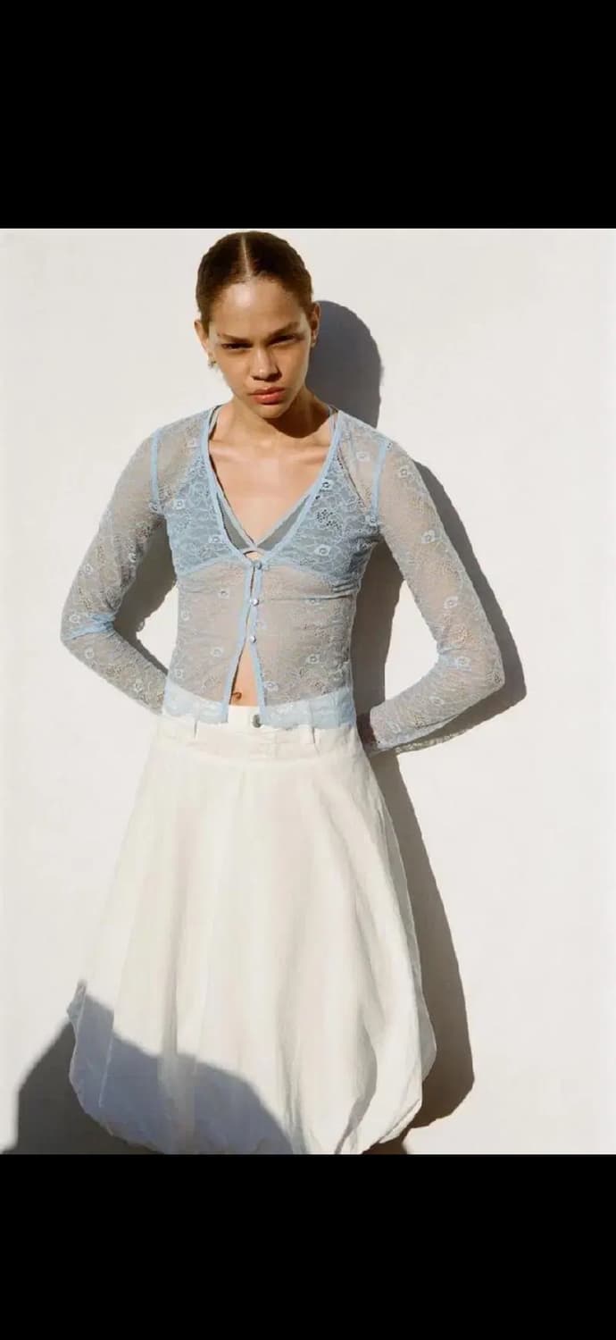 77사이즈 L사이즈) 자라 벌룬 미디 스커트 상품이미지3