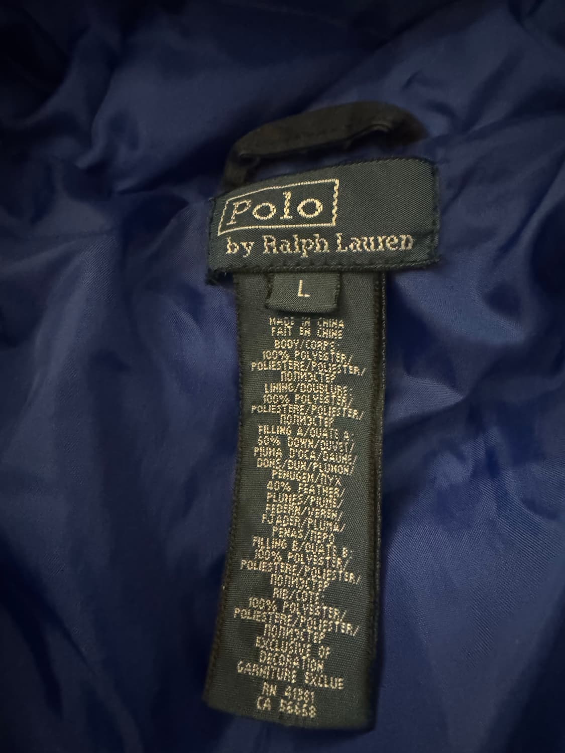 폴로랄프로렌 네이비 화이트 빅포니 패딩 상품이미지3