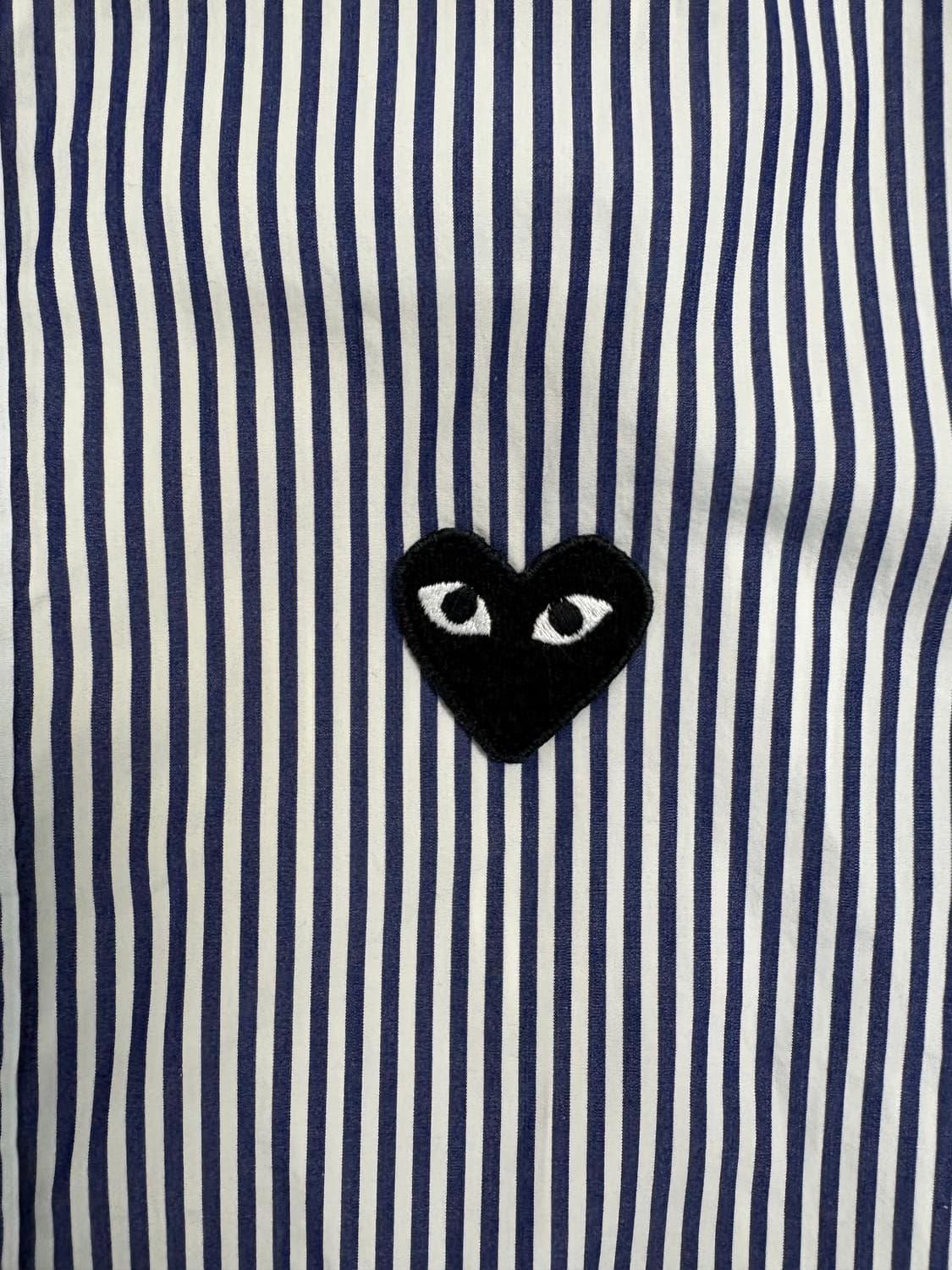 꼼데가르송 스트라이프 셔츠 블랙 하트 상품이미지5