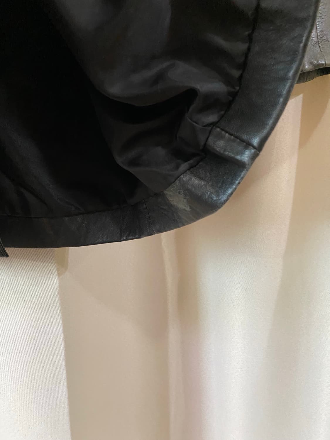 vtg leather lounge zip half coat 상품이미지7