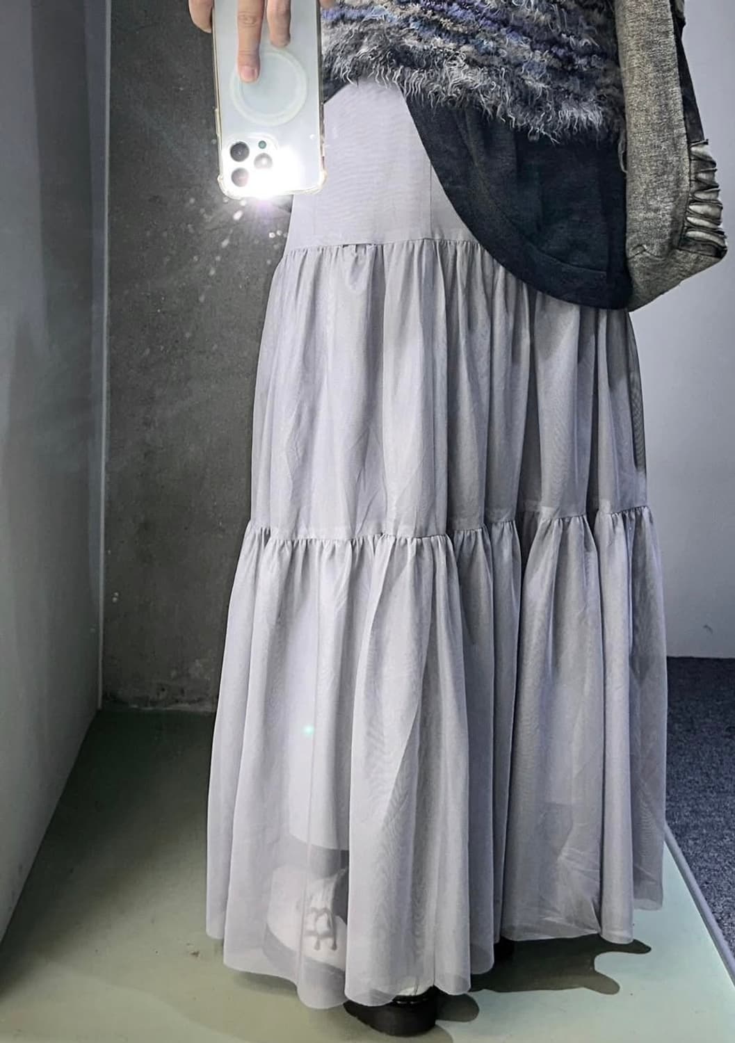빈티지 그레이 캉캉 스커트 상품이미지3