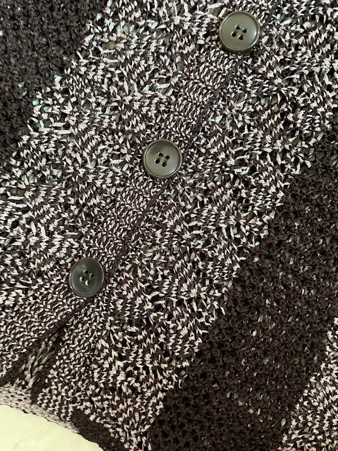 믹스 니트 반팔 가디건 상품이미지2