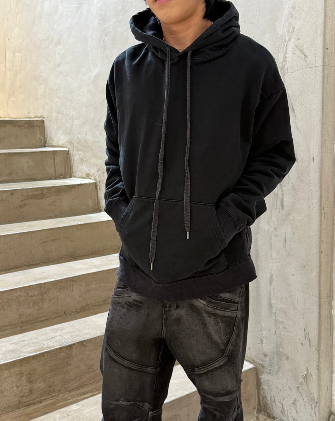 21AW 블랙스캔들 요지야마모토 x 피스앤애프터 프린팅 후드 상품이미지2