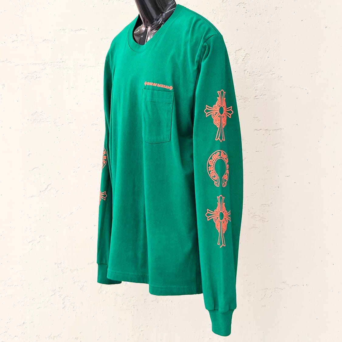 [L] 미사용 크롬하츠 말발굽 롱슬리브 그린 B1213C128 상품이미지4