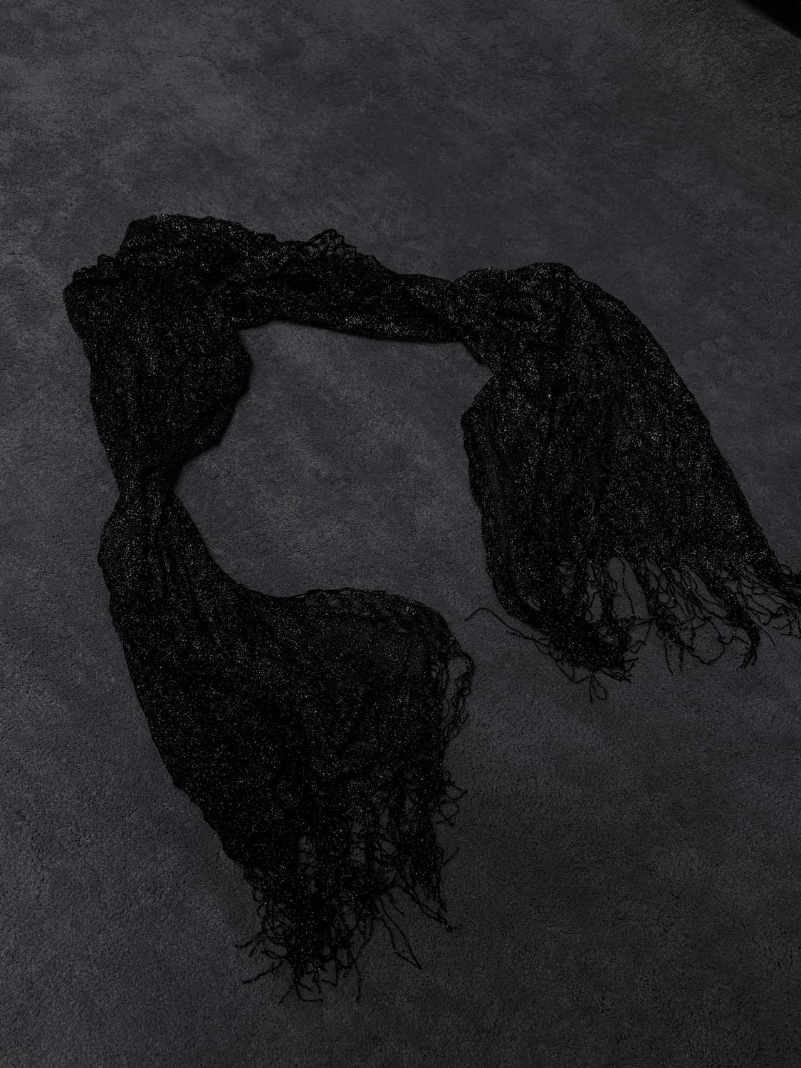 Vintage V-kei,punk black&silver muffler 상품이미지2