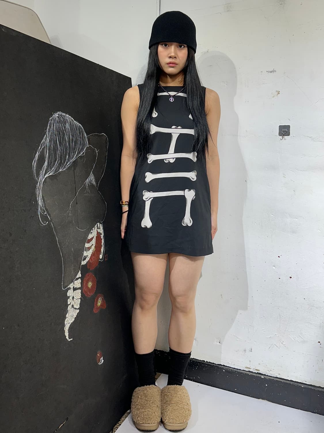 Moschino 고딕 블랙 미니 원피스 상품이미지2