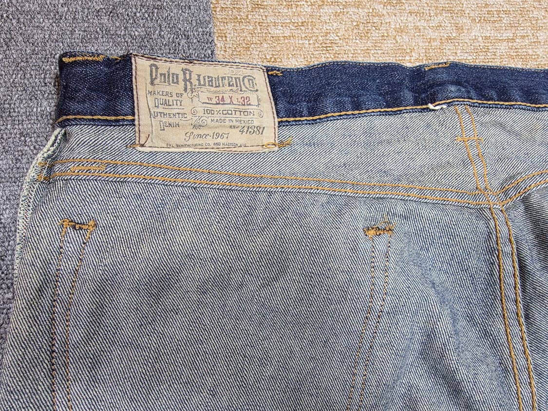 폴로 랄프로렌 데님 청바지 남성 빈티지 워싱[W34 L32] 상품이미지8