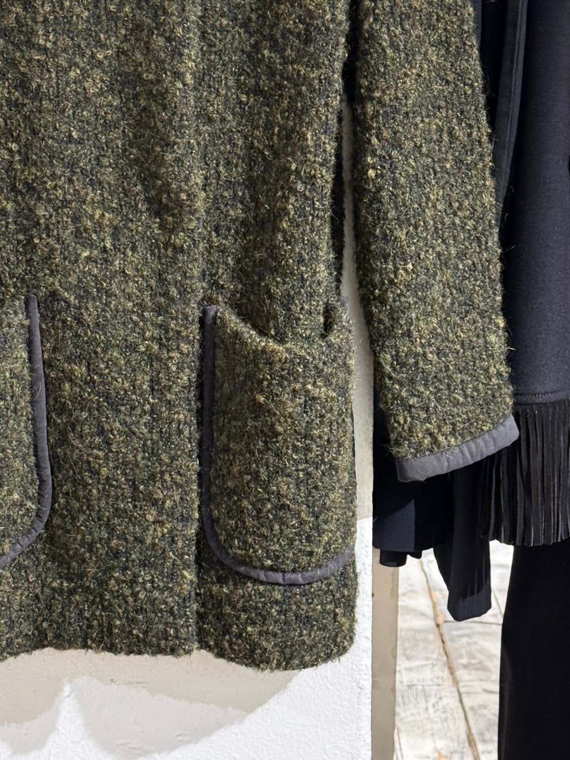 이자벨마랑 에뚜왈 딥 그린 부클 니트 코트 상품이미지5