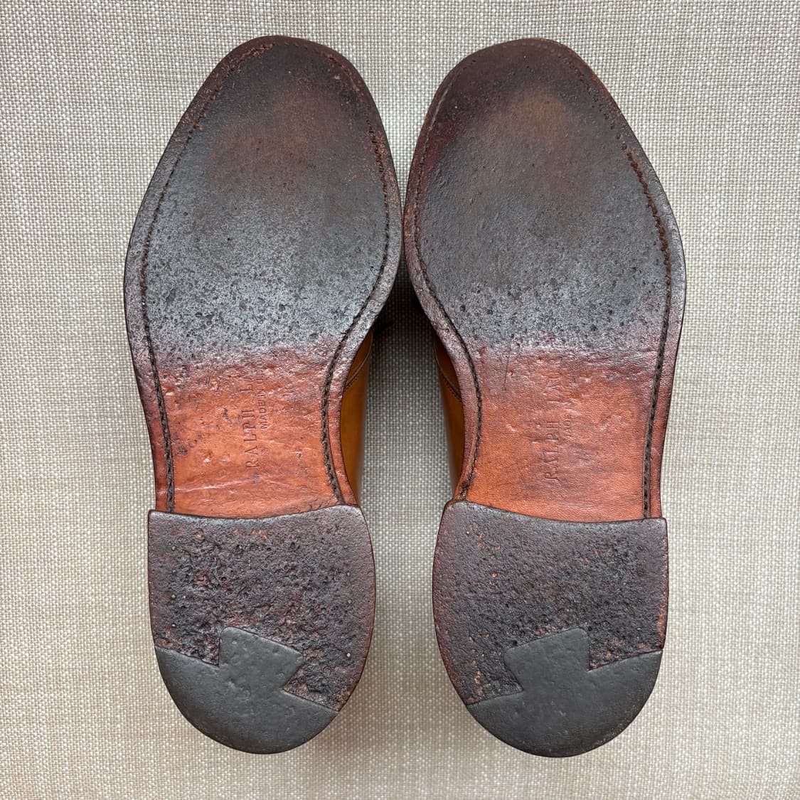 (265mm) USA Ralph Lauren 탠 더비 슈즈 상품이미지7