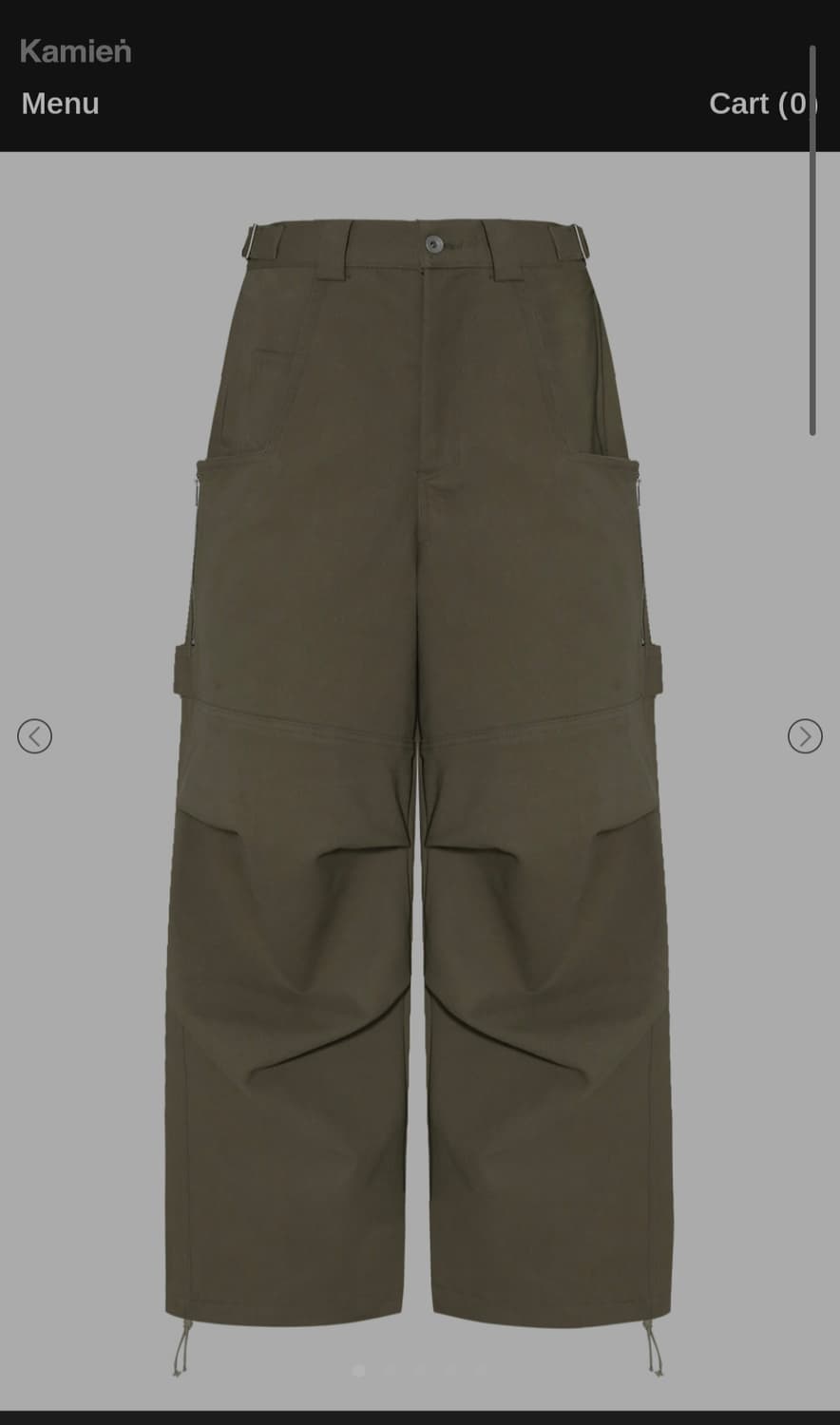 카미엔 그라운드팬츠 몰스킨 올리브 3사이즈 상품이미지1