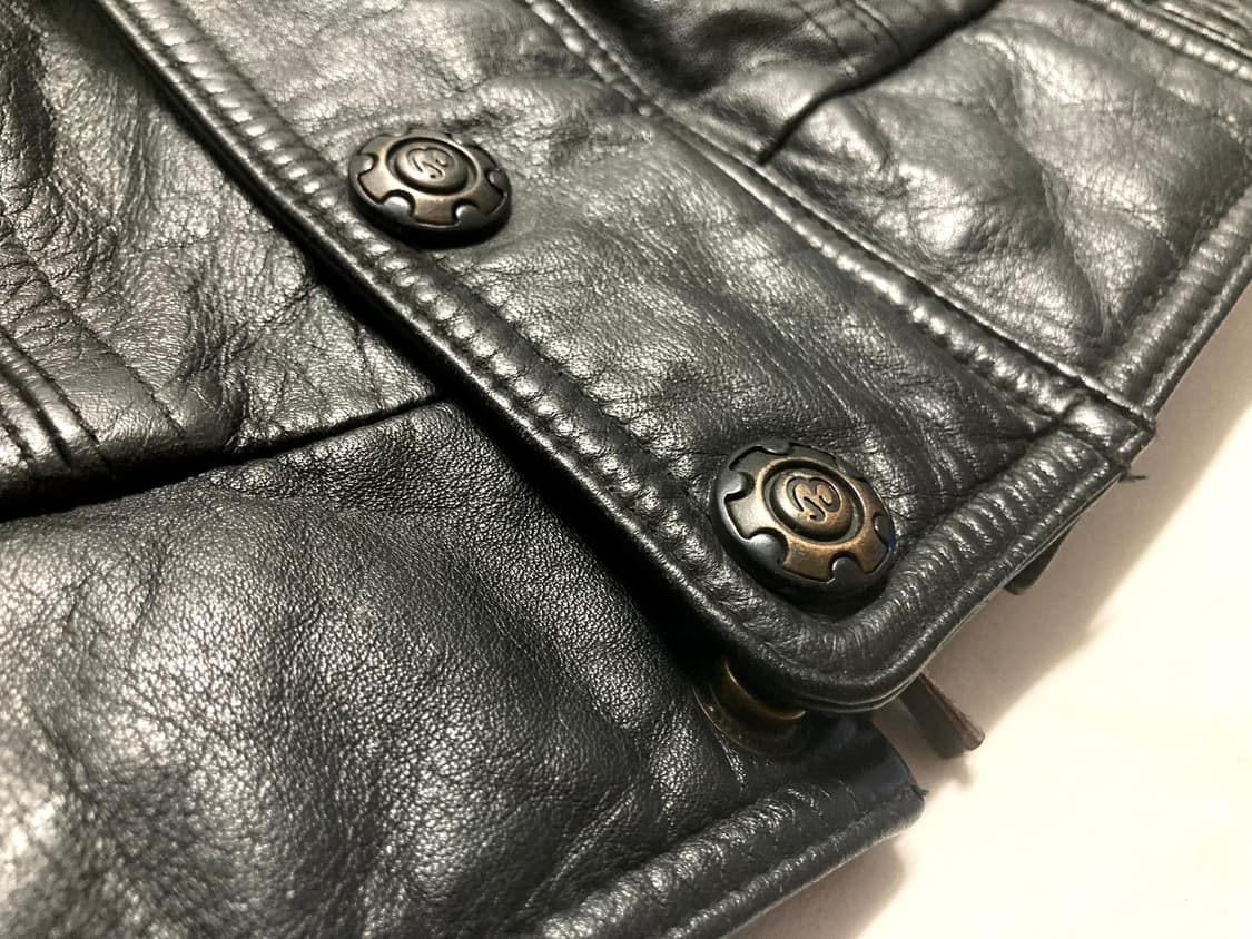 90s 소가죽 A-2 카우하이드 레더 봄버 자켓 100-105 상품이미지6