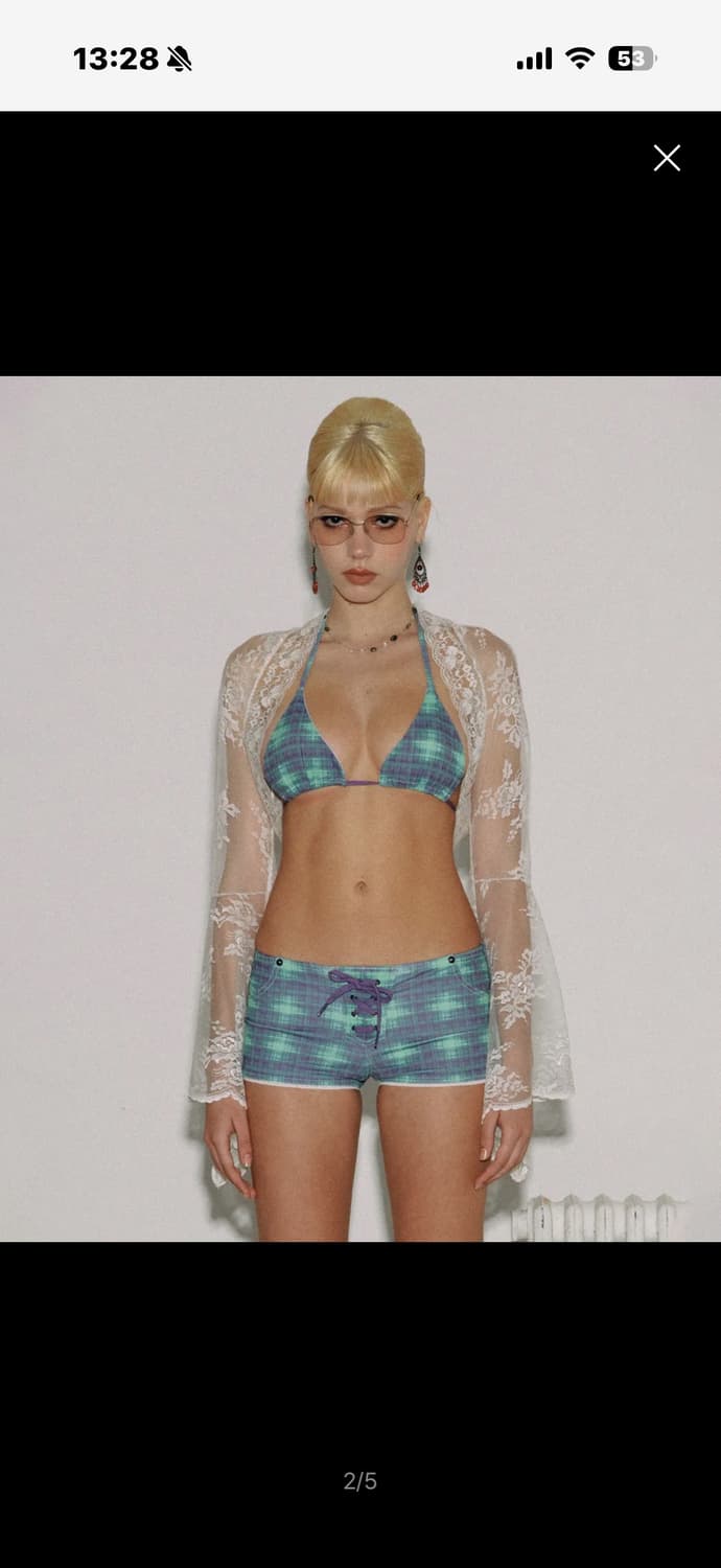 스컬프터 Ombre Plaid Microkini Green 상품이미지1