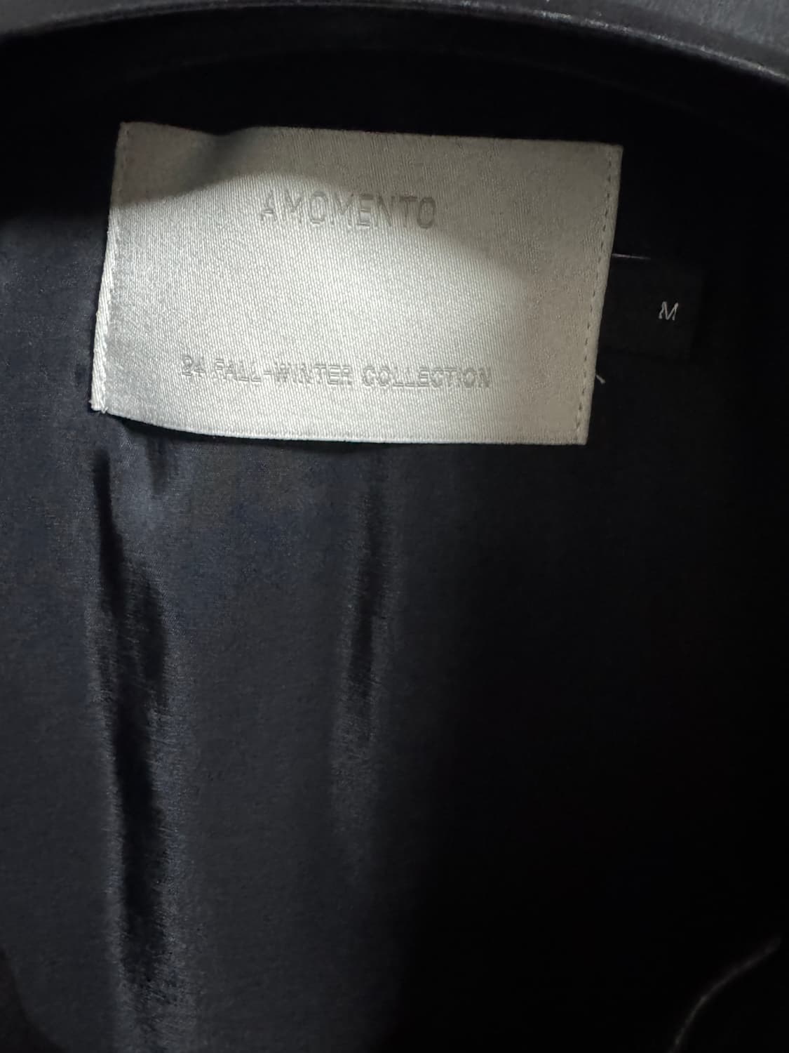 아모멘토 비건레더 블루종 블랙 M 상품이미지3