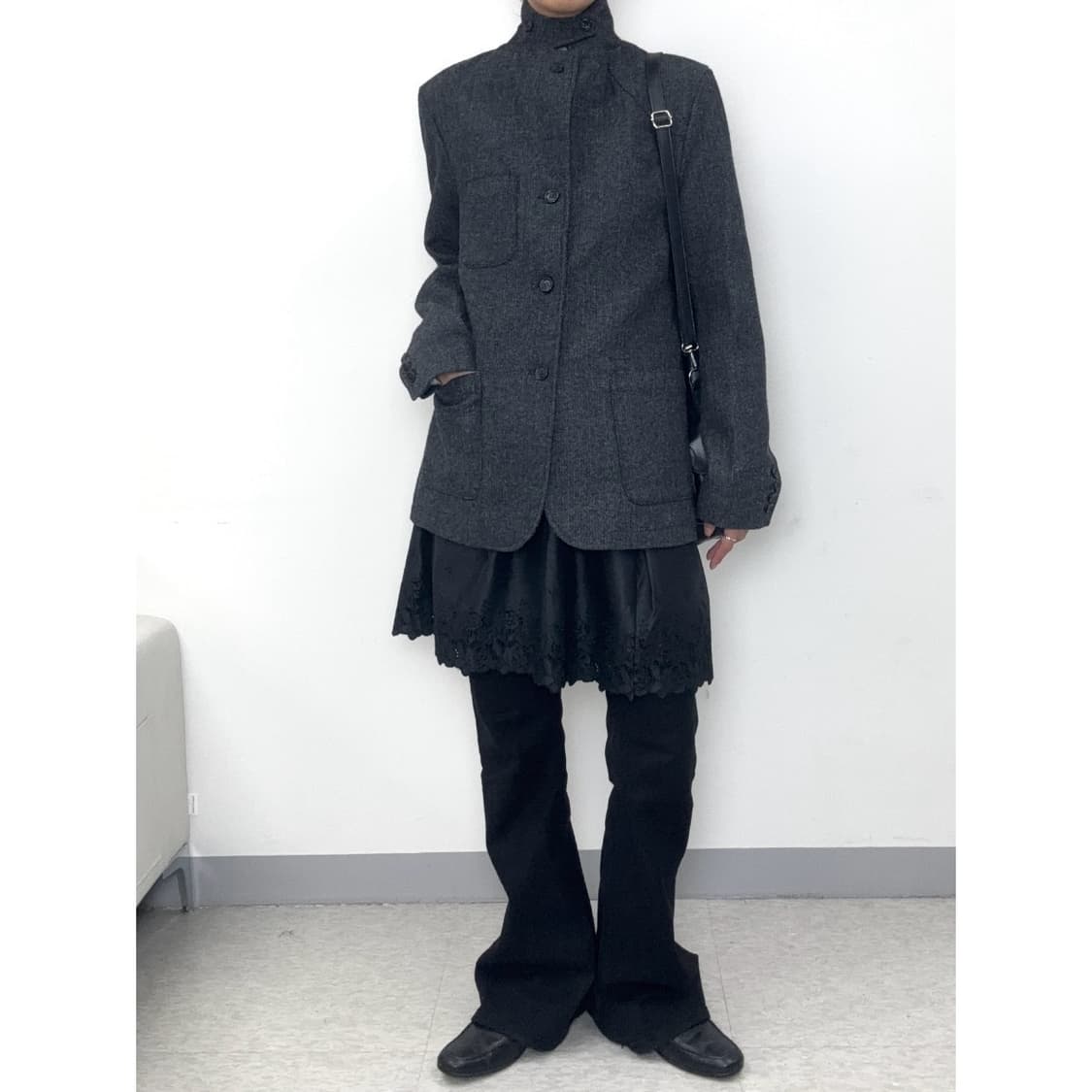 빈티지 차콜 울 자켓 상품이미지3