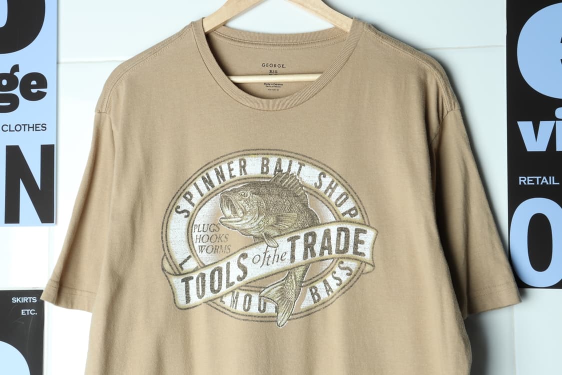 (XL-3XL) 브랜드빈티지 반팔 티셔츠 USA 카멜 피쉬-H30065 상품이미지3
