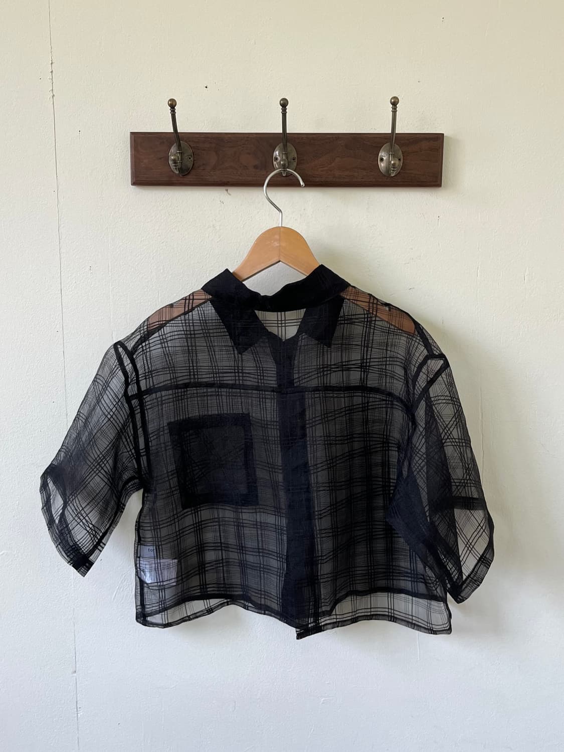 forksy 시스루 크롭 셔츠 상품이미지3